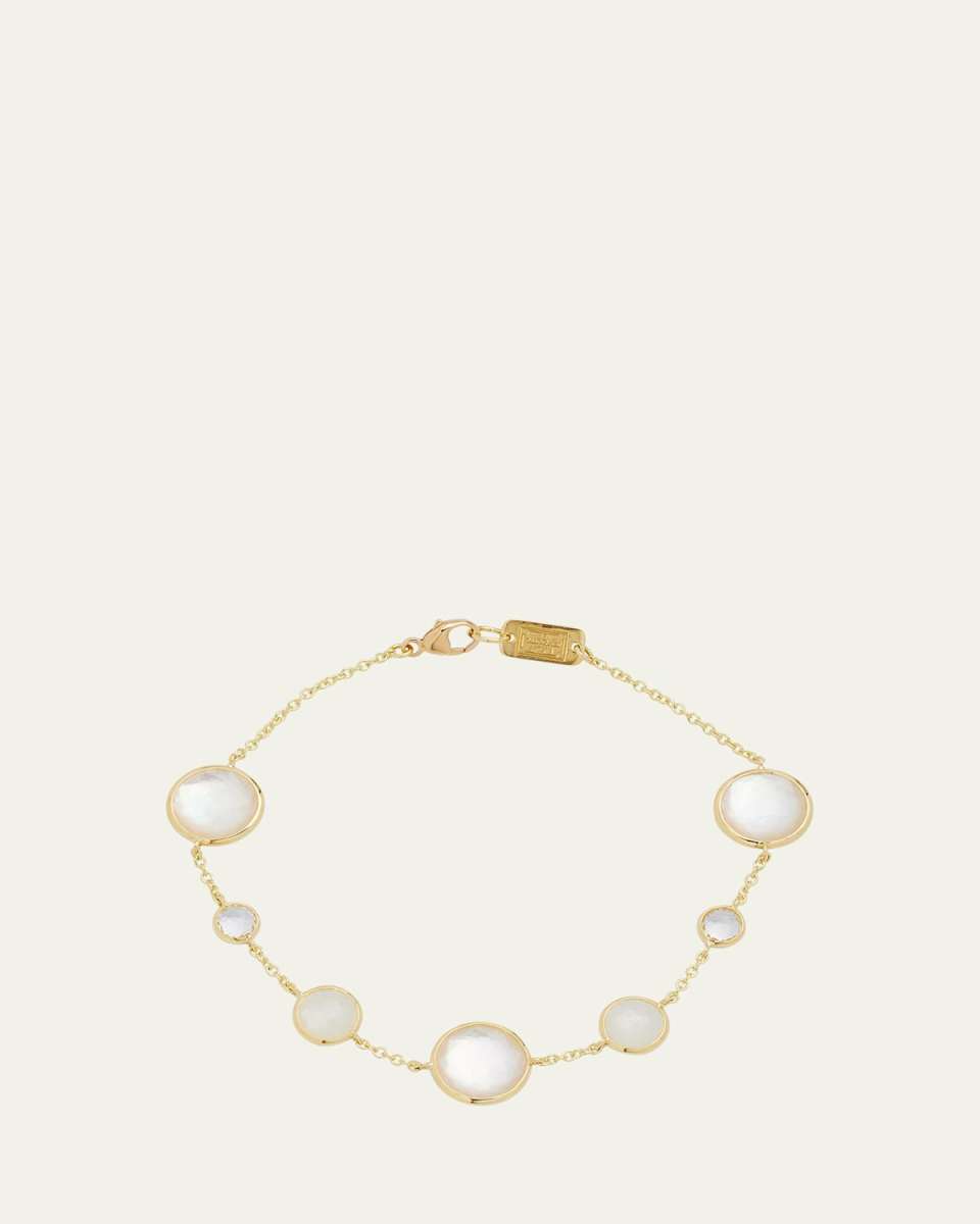 7-Stone Link Bracelet in 18K Gold